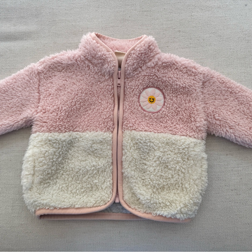 Tucker + Tate Pink and Cream Fleece Jacket